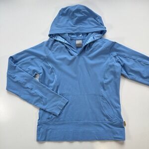Vtg NIKE Pullover Hoodie V-Neck Sweatshirt Youth Girls Large (12-14) Blue
